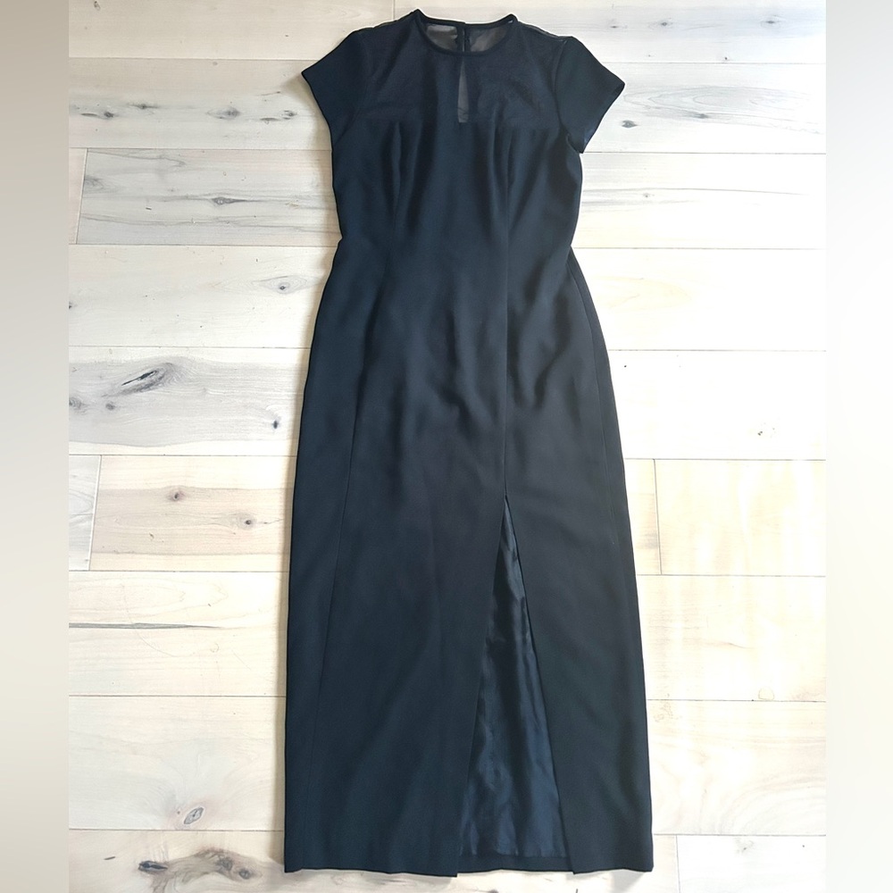 Vintage Kathryn Conover By Night Black Cocktail Midi Dress Size 8 - Picture 3 of 16